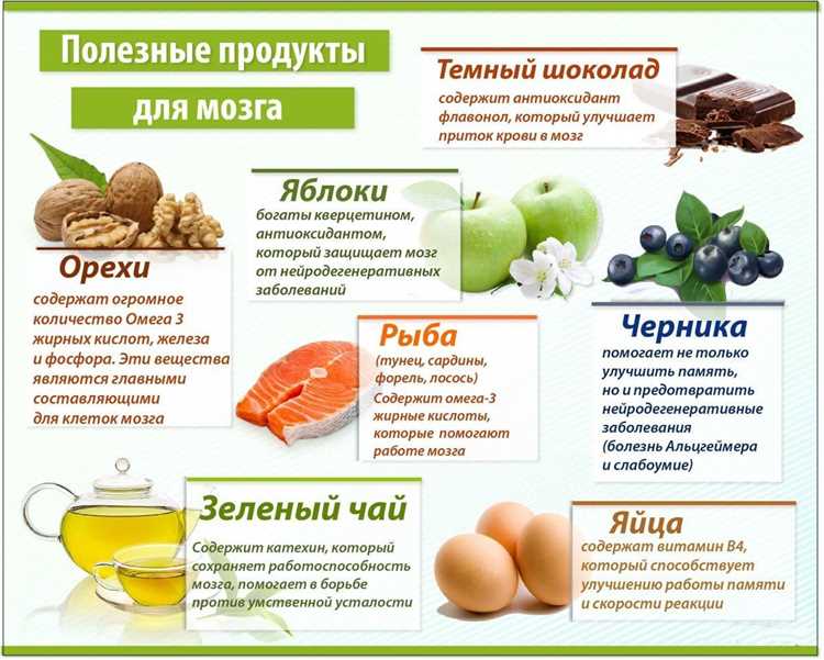 Продукты для повышения умственной активности перед экзаменами