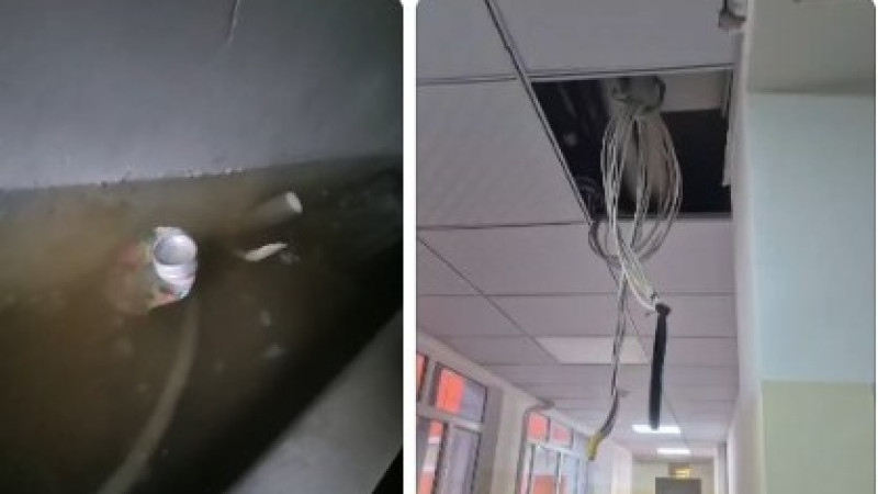 Капитальный ремонт школы в Илийском районе: сырость, холод и оголённые провода шокируют родителей