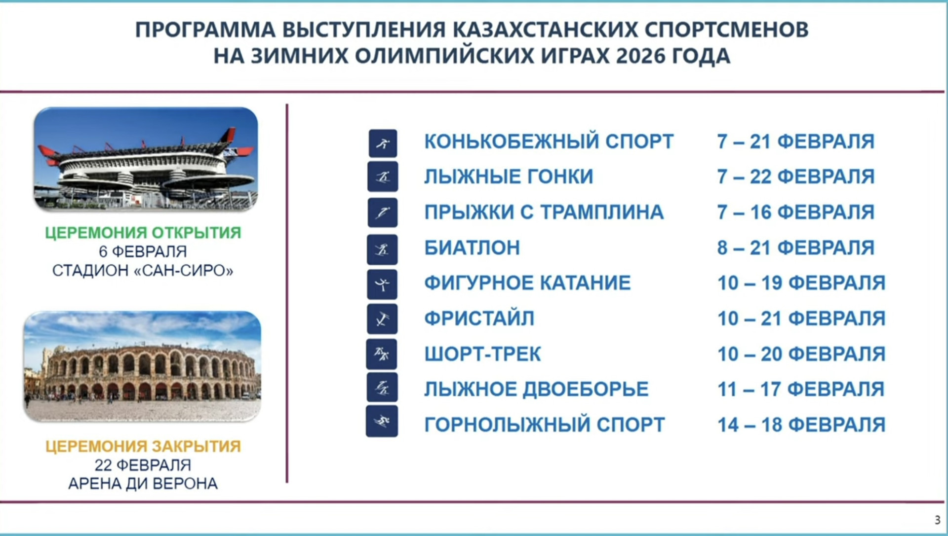 Скриншот из выступления министра туризма и спорта