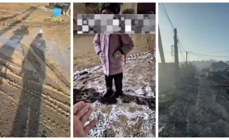 Дорога к школе №13 в Шымкенте: дети сталкиваются с грязью и трудностями в Забадаме