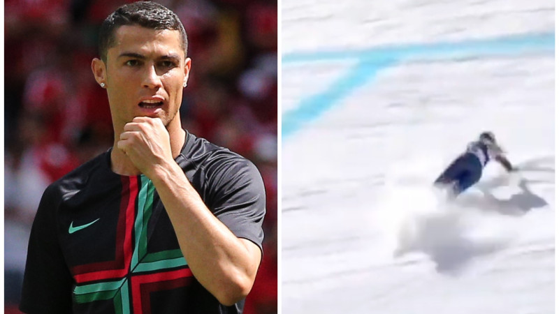 Криштиану Роналду поддерживает Линдси Вонн после травмы на Олимпиаде в Италии