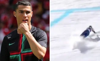 Криштиану Роналду поддерживает Линдси Вонн после травмы на Олимпиаде в Италии