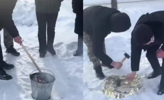 Сожгли флаг и разбили герб: что произошло в Павлодаре с педагогами во дворе школы?