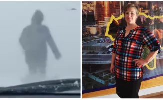 Казахстанка ведет колонну на трассе Аксу — Павлодар через метель, помогая водителям выбраться из бурана